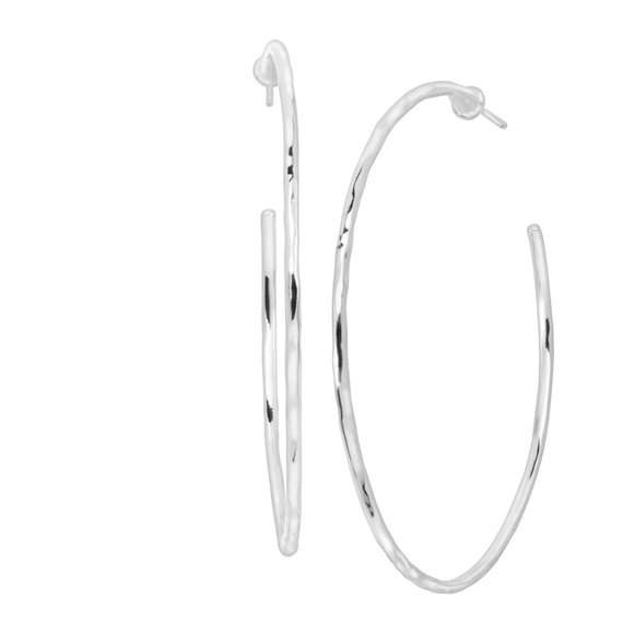 Silpada sterling silver Essential Hoop earrings (P3461) - Picture 3 of 6